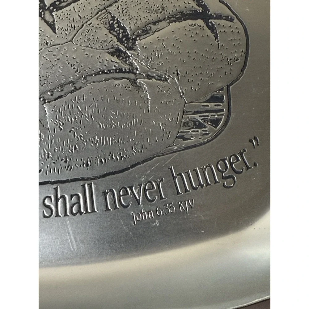 2003 Son Corp I Am The Bread Of Life John 6:35 Aluminum Metal Bread Tray Platter